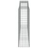 vidaXL Габионни кошници арка 5 бр 400x50x160/180 см поцинковано желязо