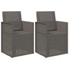 vidaXL Градински Dining Столове 2 pcs Светлосиво ПП