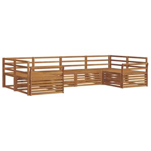 vidaXL Комплект дивани за открито 6 pcs Естествен
