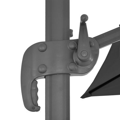 vidaXL Градински чадър чупещо рамо алуминиев прът 400x300 см антрацит