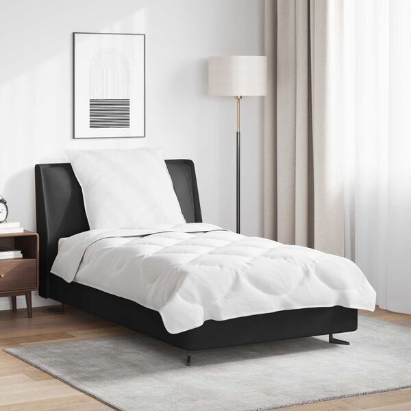 vidaXL Комплект завивки с възглавница 2 pcs Бяло Микрофибър