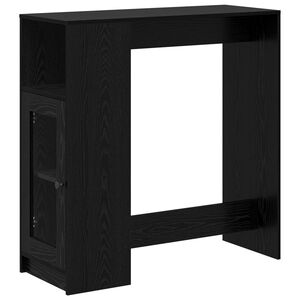 vidaXL Бар маса 101 x 40 x 103,5 см Инженерна дървесина Черния дъб