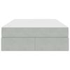 vidaXL Легло с място за съхранение и матрак Светлосиво 120 x 190 cm