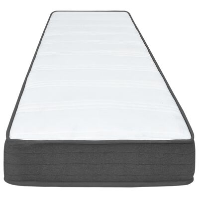 vidaXL Боксспринг легло, тъмносиво, текстил, 120x200 см