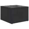 vidaXL Градински комплект диван с възглавници 10 части черен полиратан
