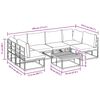 vidaXL Градински Софа Комплект с възглавница 7 pcs Черно Алуминий