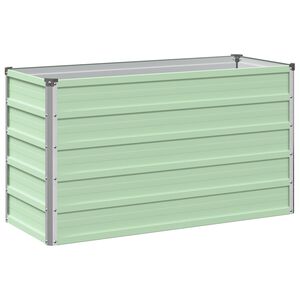 vidaXL Вдигната леха за градина Пастелно зелено 100 x 40 x 55 cm