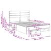 vidaXL Рамка за легло с чекмедже с таблото Инженерно дърво