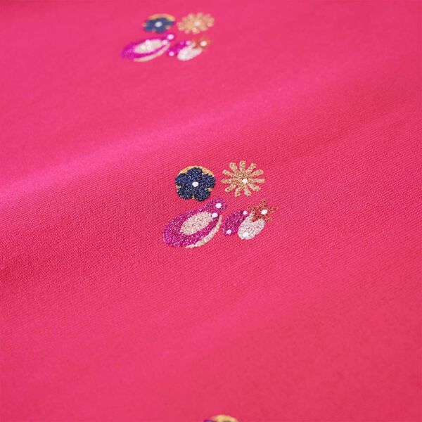 Детски суитшърт, яркоорозов, 116