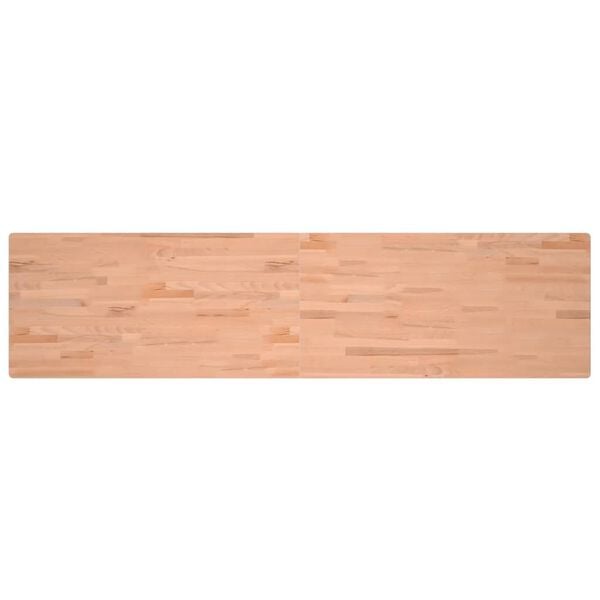 vidaXL Плот за бюро, 220x55x2,5 см, масивно дърво бук