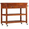 vidaXL Кухненска количка, 100x48x89 см, акация масив