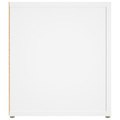 vidaXL ТВ шкаф, бял, 80x31,5x36 см, инженерно дърво