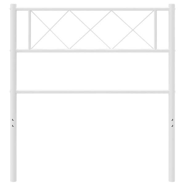 vidaXL Метална резервна табла за легло, бяла, 75 см