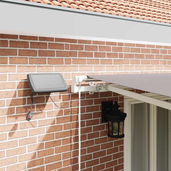 vidaXL Сгъваем навес Светлосиво 500 &times; 300 cm Текстил и стомана