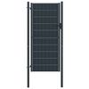 vidaXL Оградна порта PVC и стомана 100x164 см, антрацит
