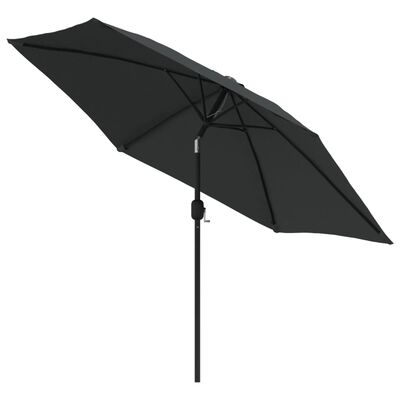 vidaXL Градински чадър с метален прът, 300 см, антрацит