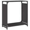 vidaXL Стойка за дърва, черна, 60x28x65 см, студеновалцувана стомана