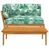 vidaXL Комплект дивани 2 pcs Мотив с листа Солидно акациево дърво