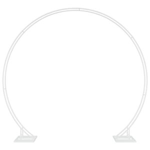 vidaXL Двойна сватбена арка Бяло 220 x 45 x 200 см Стомана