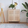 vidaXL Врати за шкафове с решетен дизайн 4 бр 39,5x39,4 см бор масив