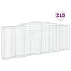 vidaXL Габионни кошници арка 10 бр 400x30x140/160см поцинковано желязо