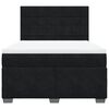 vidaXL Боксспринг легло с матрак, черно, 160x200 см, кадифе