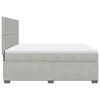 vidaXL Боксспринг легло с матрак, светлосиво, 180x200 см, кадифе