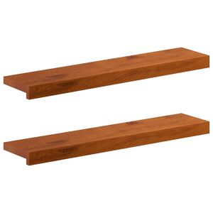 vidaXL Парапети за прозорци 2 бр. Кафяво 70 x 15 x 2 cm Масивен дъб
