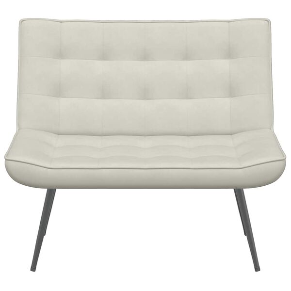 vidaXL Пейка, кремава, 110x74x84 см, кадифе