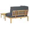 vidaXL Комплект дивани 2 pcs Антрацит Солидно акациево дърво
