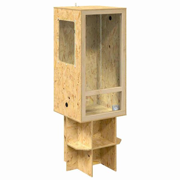 vidaXL Терариум Кафяво 50 x 50 x 130 см ОСБ