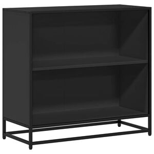 vidaXL Шкаф за книги Черен 80,5x35x76 cm Инженерна дървесина
