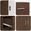 vidaXL Служебен шкаф Кафяв дъб 88,5 x 30,5 x 73 см Инженерно дърво