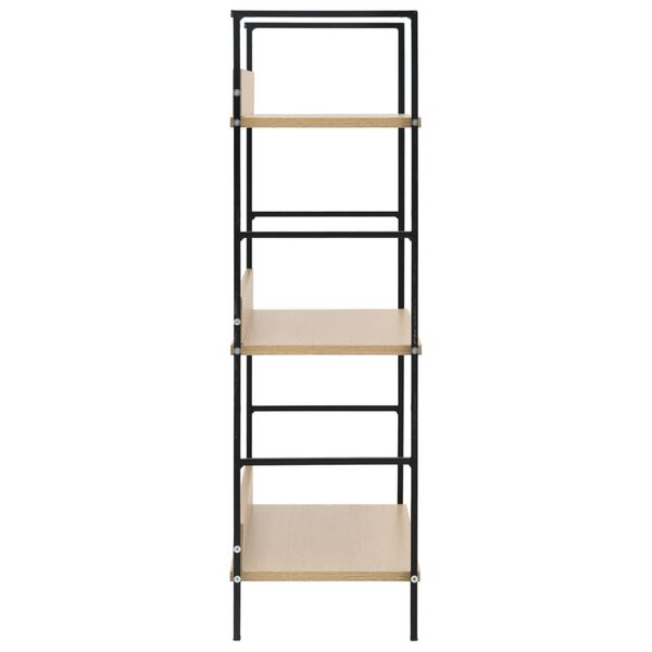 vidaXL Библиотека с 3 рафта, дъб, 60x27,6x90,5 см, инженерно дърво