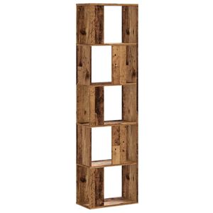 vidaXL Библиотека 5 рафта старо дърво 45x23,5x162,5 см инженерно дърво