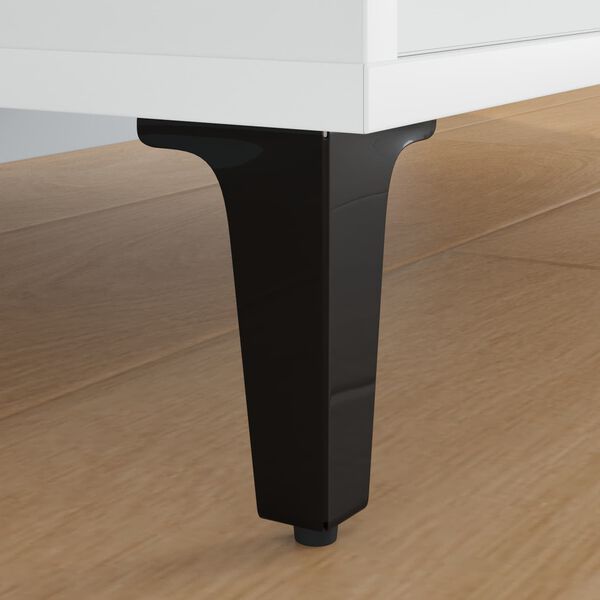 vidaXL Крака за мебели 12 pcs Черно 5,5 х 5,5 х 10 см Желязо