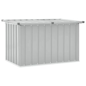 vidaXL Градински сандък за съхранение, сив, 109x67x65 см