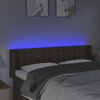 vidaXL LED горна табла за легло, таупе, 147x16x78/88 см, плат