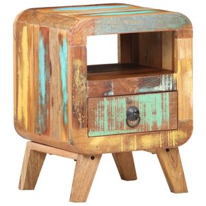 vidaXL Нощно шкафче, 30x30x41 см, регенерирано дърво масив