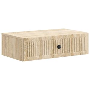 vidaXL Стенен страничен масичка Дъб сонома 59 x 34,5 x 17 см
