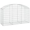 vidaXL Дъговидна габионна кошница 150x50x80/100 см поцинковано желязо