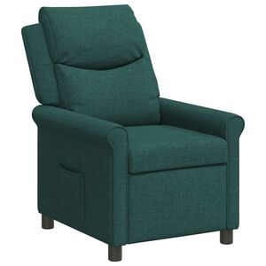 vidaXL Разтегателен стол Тъмнозелено 69 x 93 x 102 cm Текстил