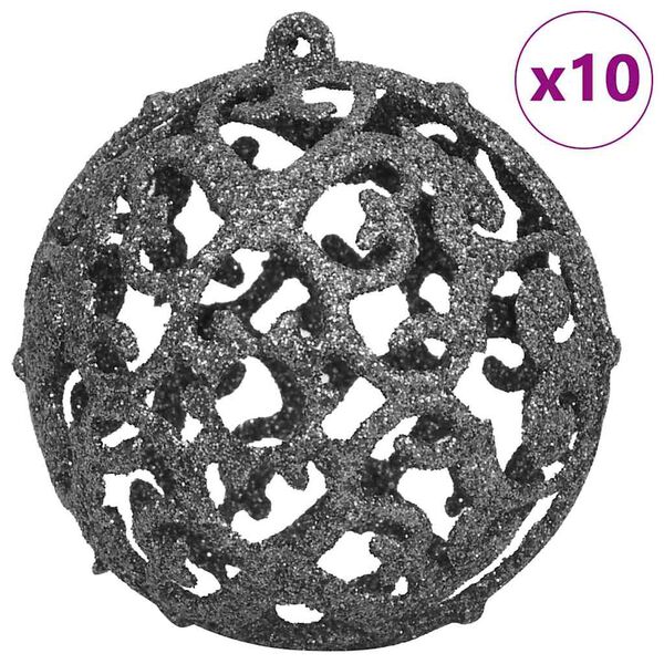 vidaXL Изкуствена коледна елха с подсветка Черно 210 cm ПВЦ