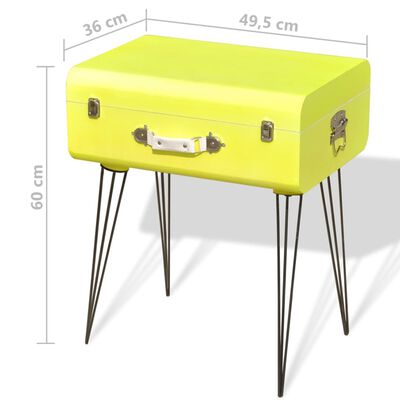vidaXL Нощни шкафчета, 2 бр, 49,5x36x60 см, жълти