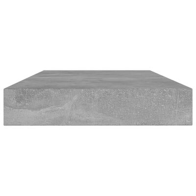 vidaXL Рафтове за етажерка, 4 бр, бетонно сиви, 80x10x1,5 см, ПДЧ