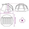 vidaXL Риболовна палатка за 5 души, масленозелена, водоустойчива