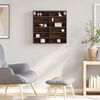 vidaXL Шкаф витрина, кафяв дъб, 60x8,5x58 см, инженерно дърво