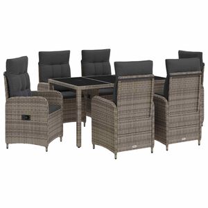 vidaXL Комплект за хранене на открито с възглавница 7 pcs