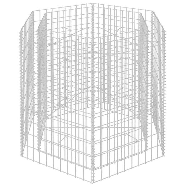 vidaXL Хексагонален габион повдигната леха, 100x90x100 cм