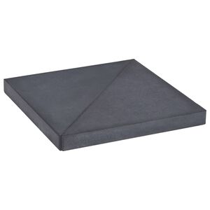 vidaXL Стойка за чадър, черна, гранит, квадратна, 15 кг
